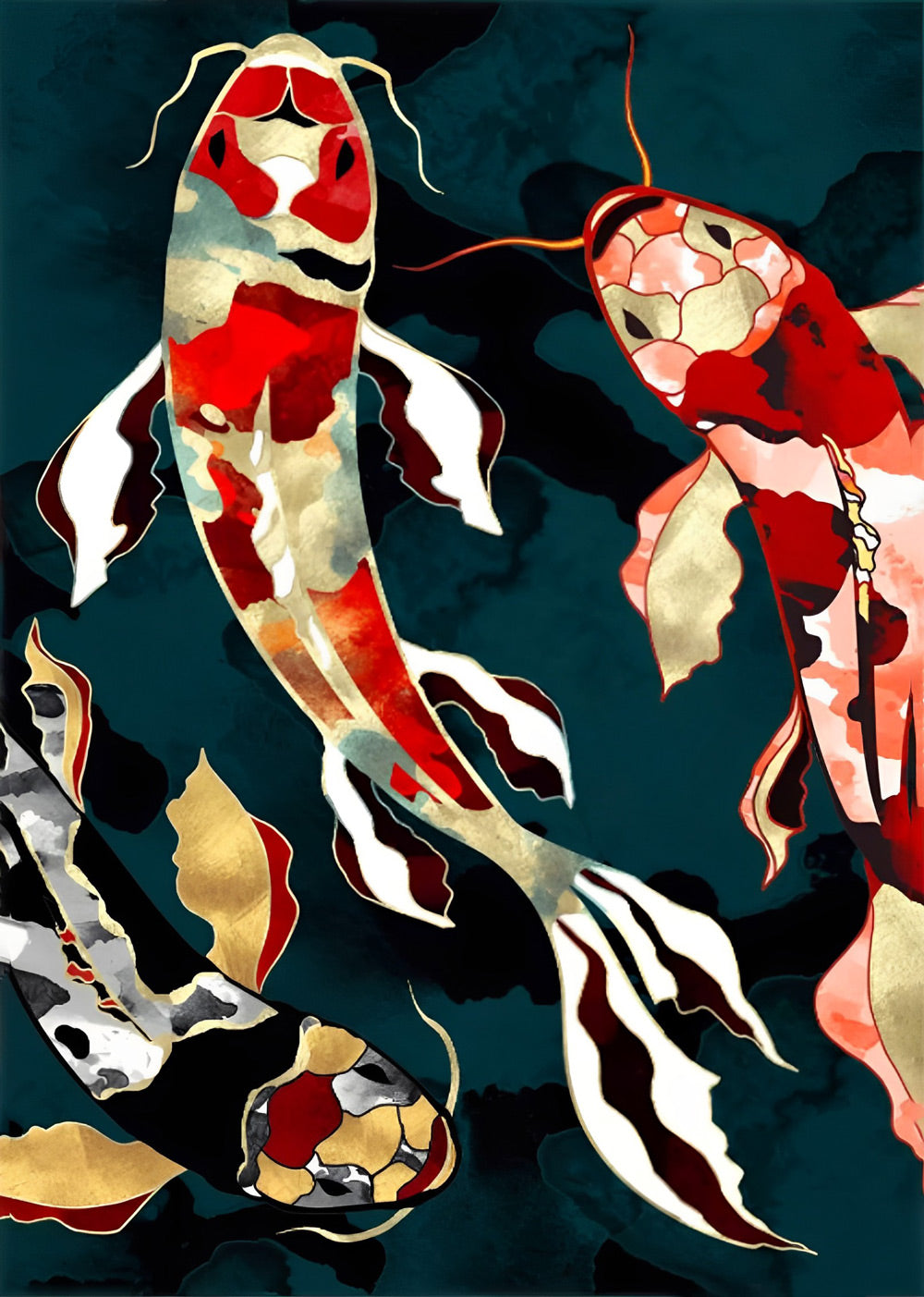 Colorful Kois Diamond Painting