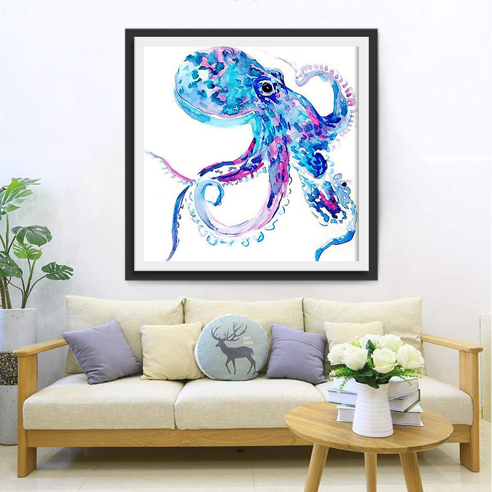 Blue Octopus Diamond Painting