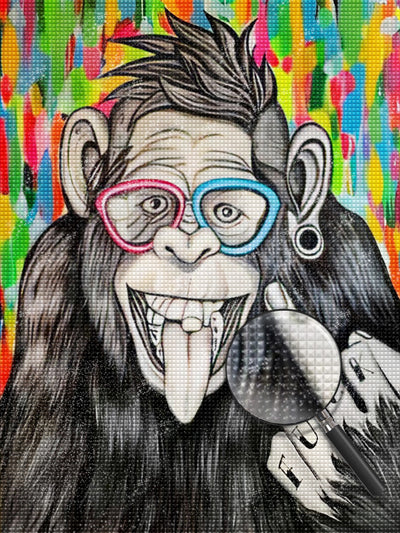 Chimpanzee Hip-Hop 5D DIY Diamond Painting Kits