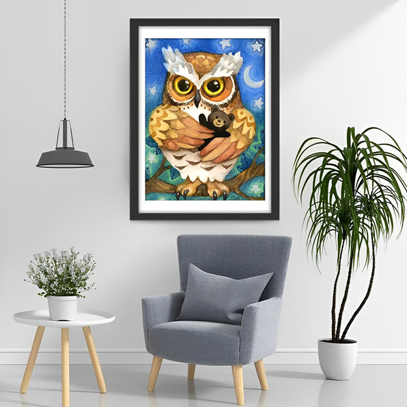 Owl and Bear Doll Diamond Painting