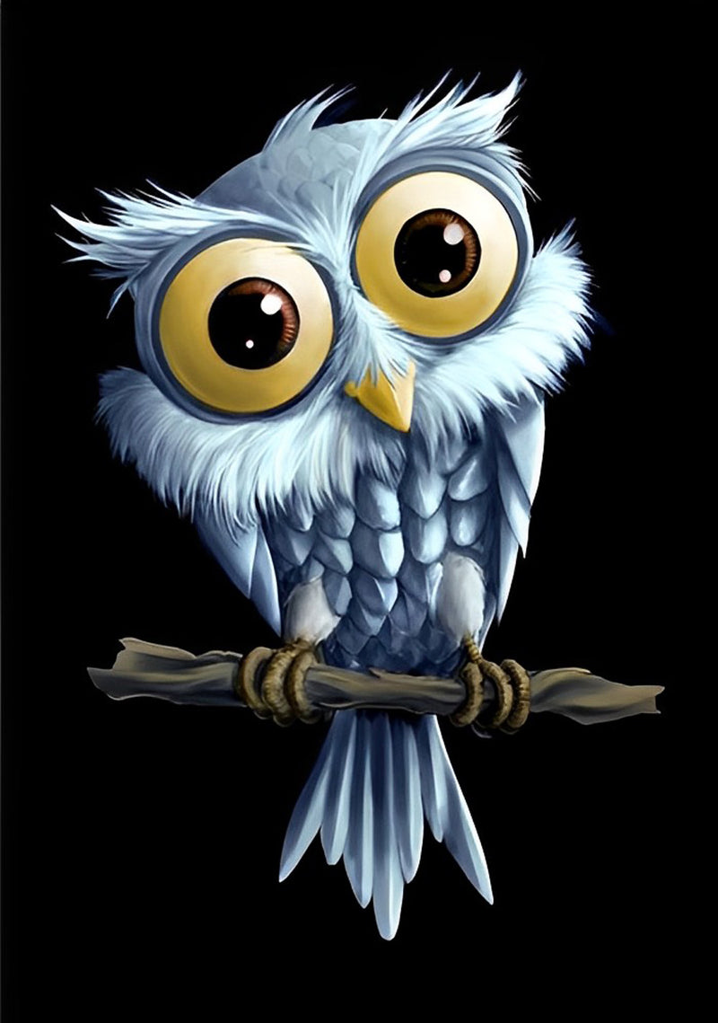 Owl with Huge Eyes 5D DIY Diamond Painting Kits