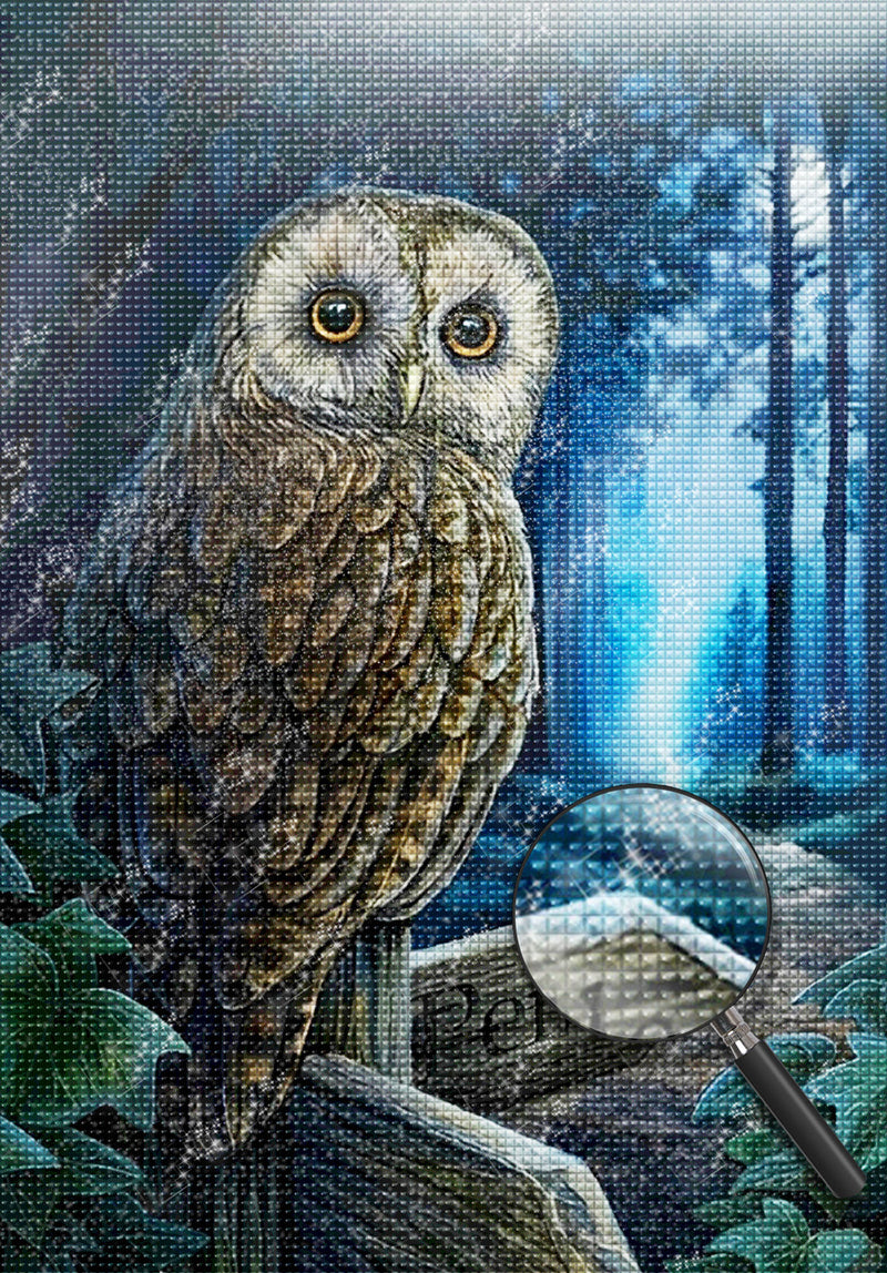 Owl in the Wood 5D DIY Diamond Painting Kits