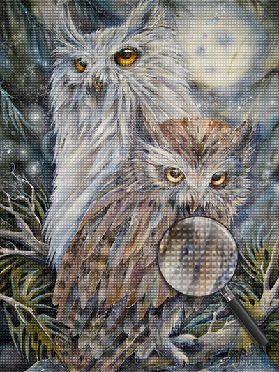 Two Cute Owls 5D DIY Diamond Painting Kits