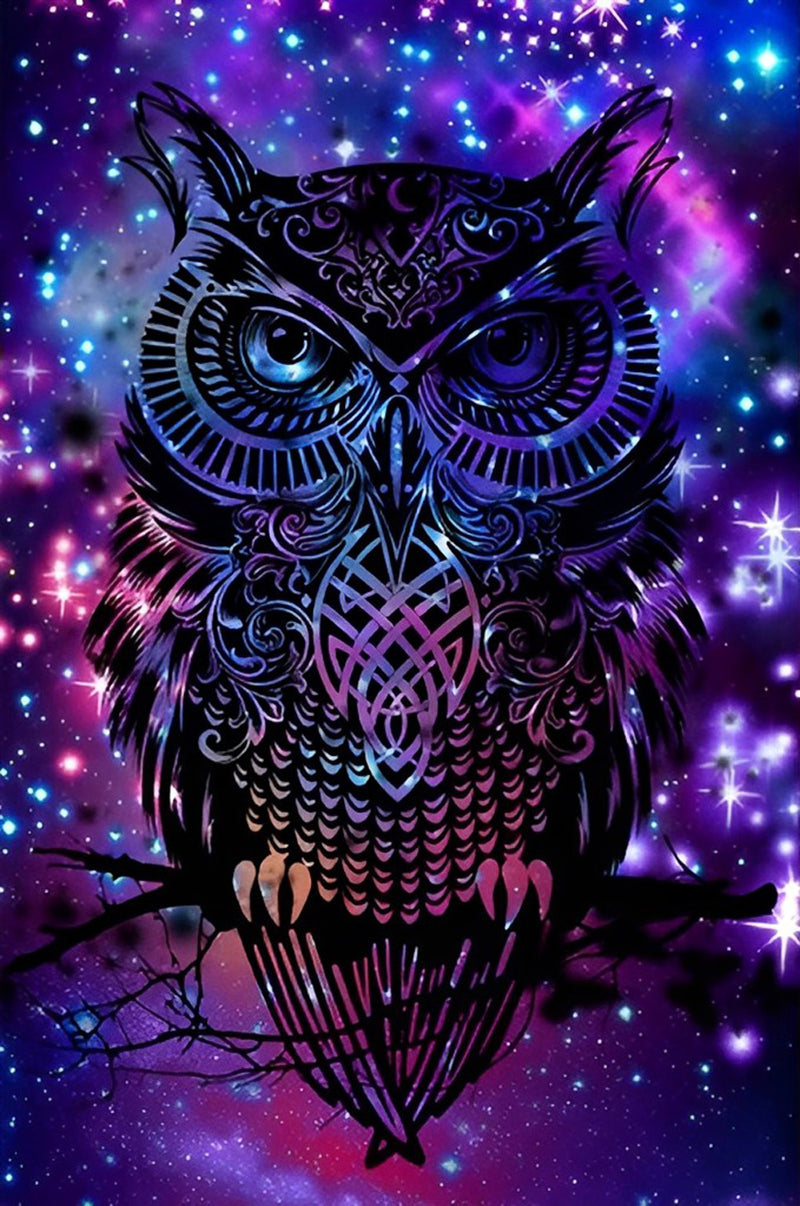 Black Owl 5D DIY Diamond Painting Kits