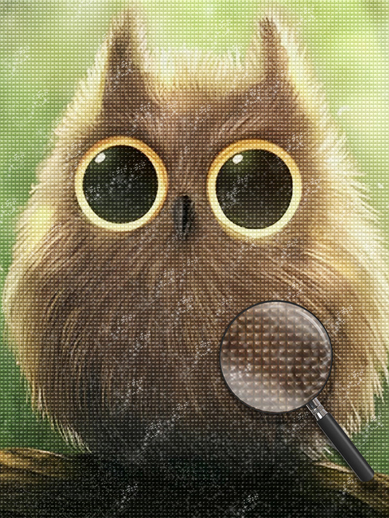 Cute Little Brown Owl Diamond Painting