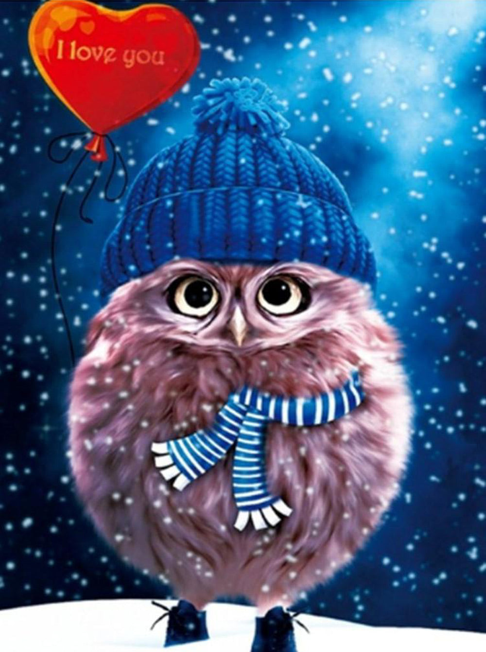 Winter Owl Diamond Painting