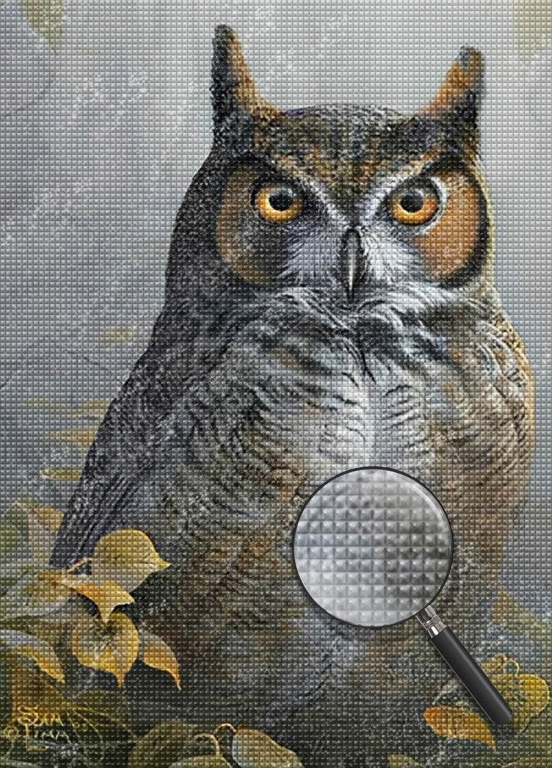 Owl and Leaves 5D DIY Diamond Painting Kits