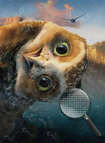 Owl with Tilted Head 5D DIY Diamond Painting Kits