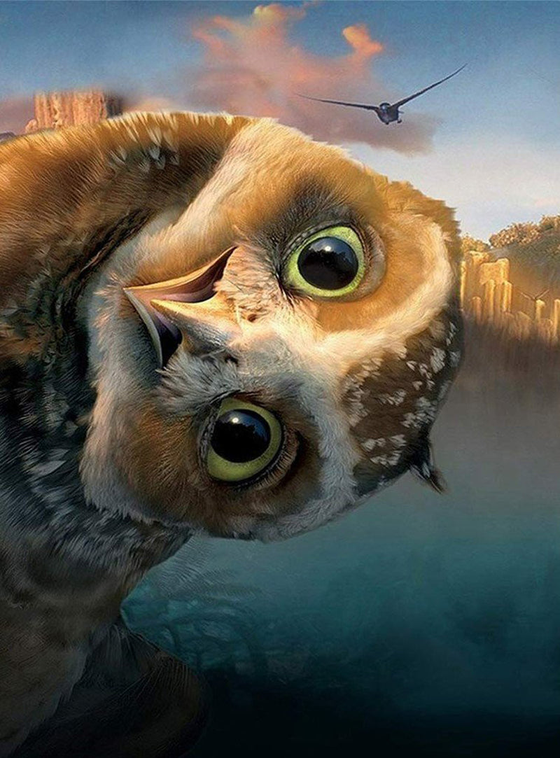Owl with Tilted Head 5D DIY Diamond Painting Kits