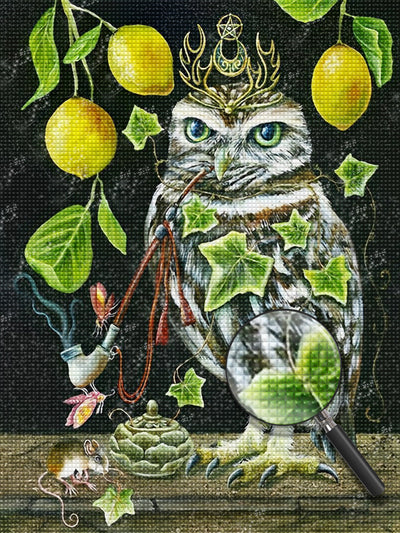 Owl and Lemons Diamond Painting