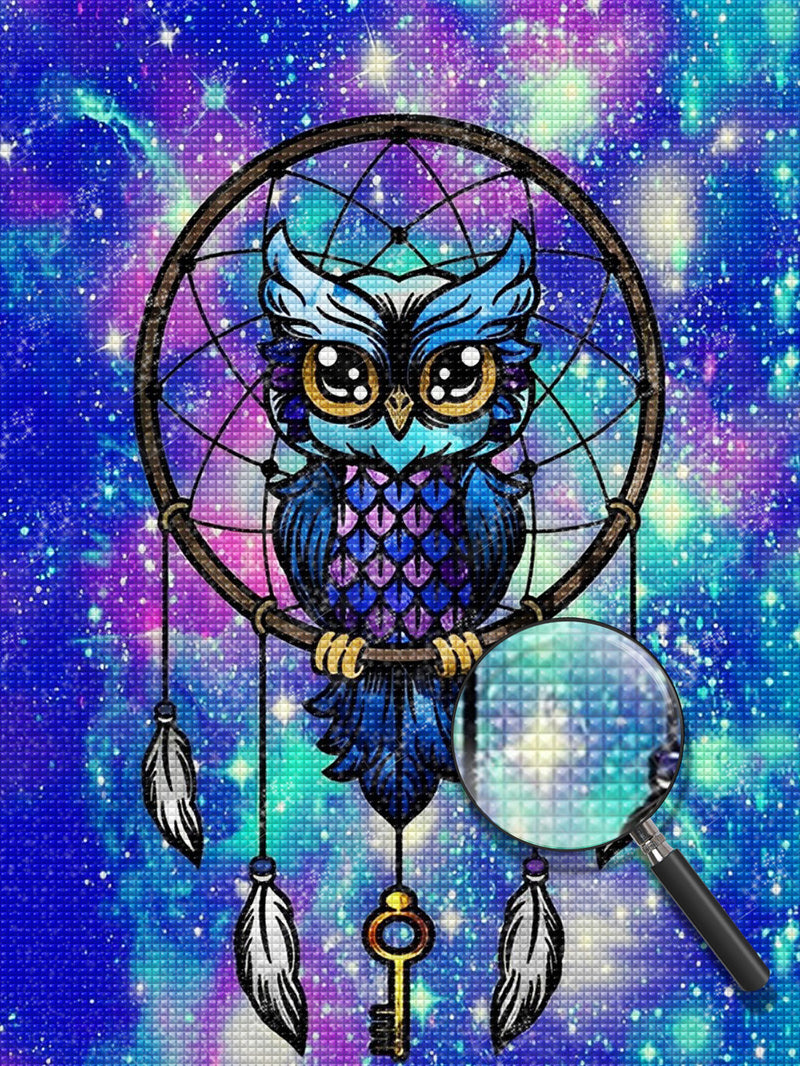 Blue Owl on Dreamcatcher 5D DIY Diamond Painting Kits