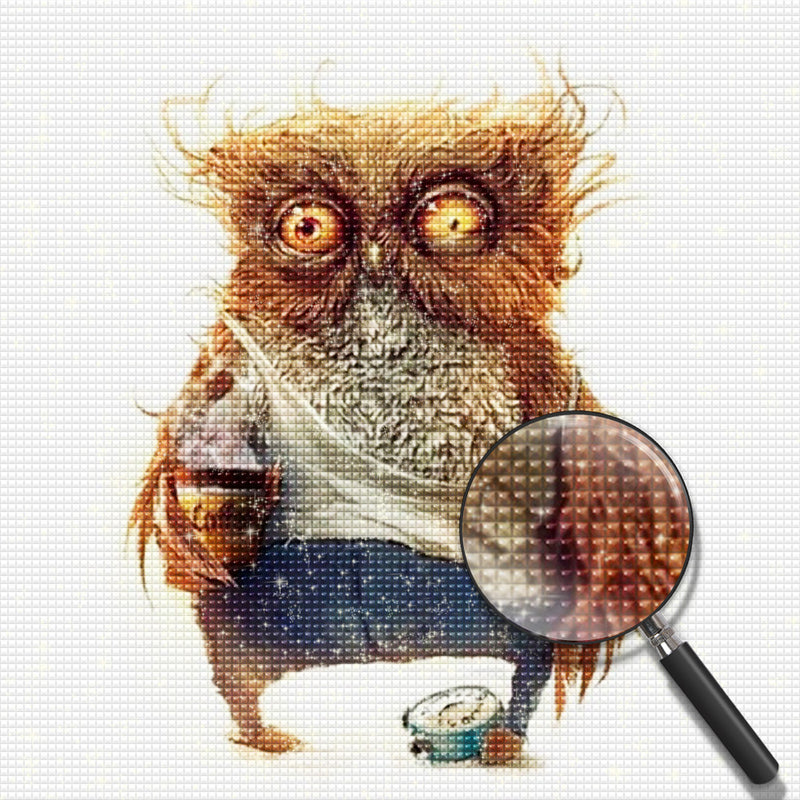 Old Sordid Owl Diamond Painting