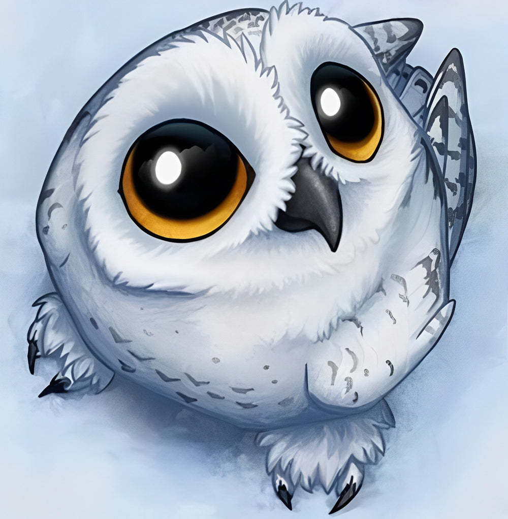 Cute Owl with Big Eyes Diamond Painting