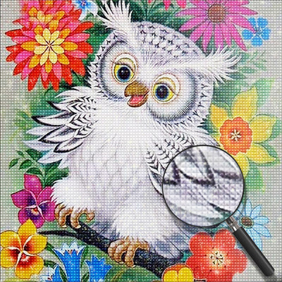 Beautiful Snowy Owl 5D DIY Diamond Painting Kits