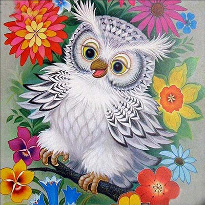 Beautiful Snowy Owl 5D DIY Diamond Painting Kits