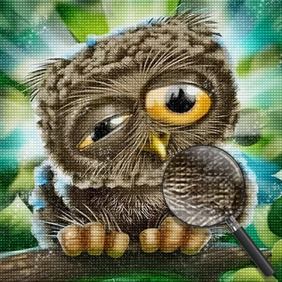 Owl with Eyes of Different Sizes 5D DIY Diamond Painting Kits