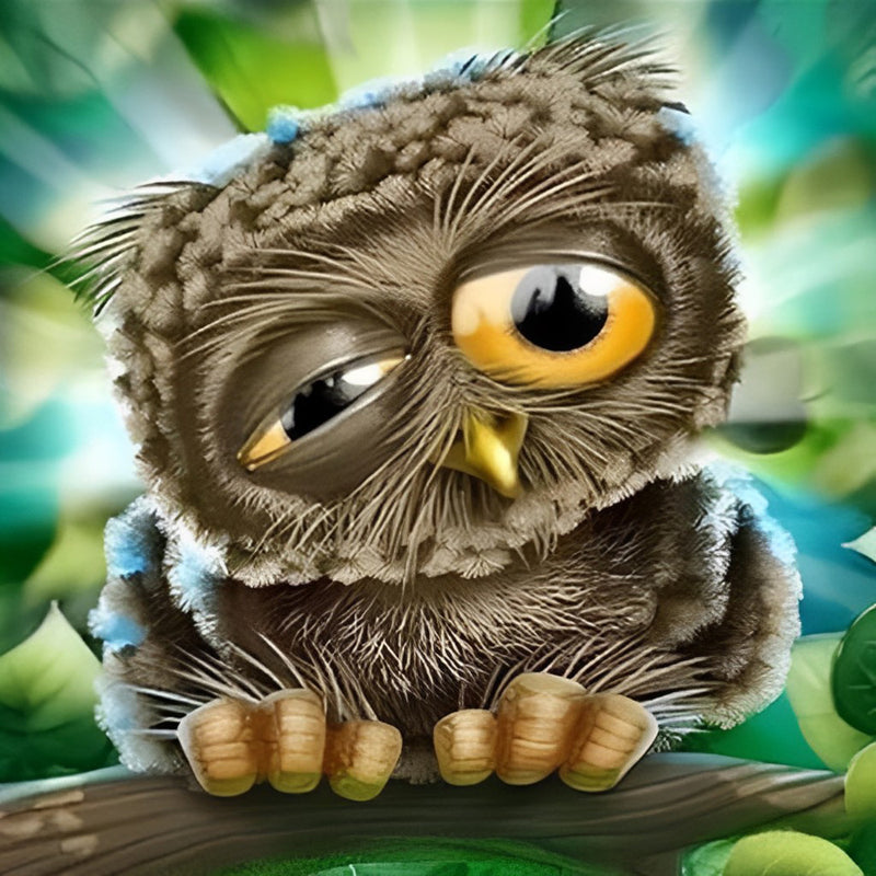 Owl with Eyes of Different Sizes 5D DIY Diamond Painting Kits