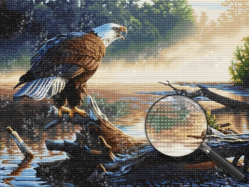 Bald Eagle on Dead Wood 5D DIY Diamond Painting Kits
