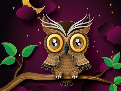 Owl with Big Eyes Cartoon 5D DIY Diamond Painting Kits