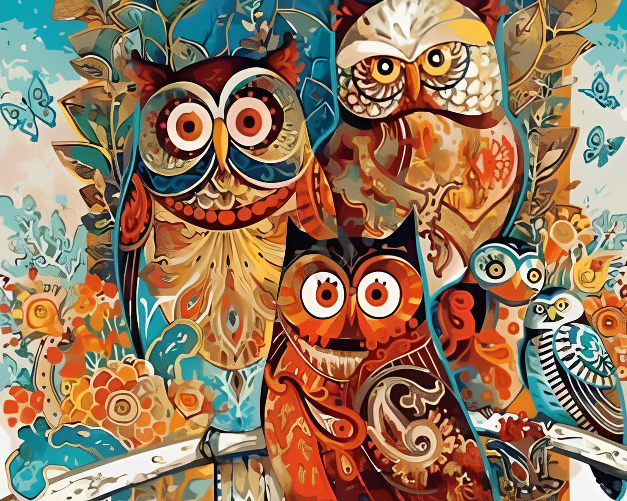 Foolish Owls Diamond Painting
