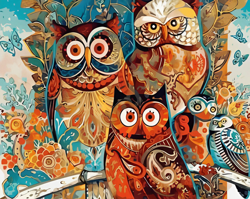Foolish Owls 5D DIY Diamond Painting Kits
