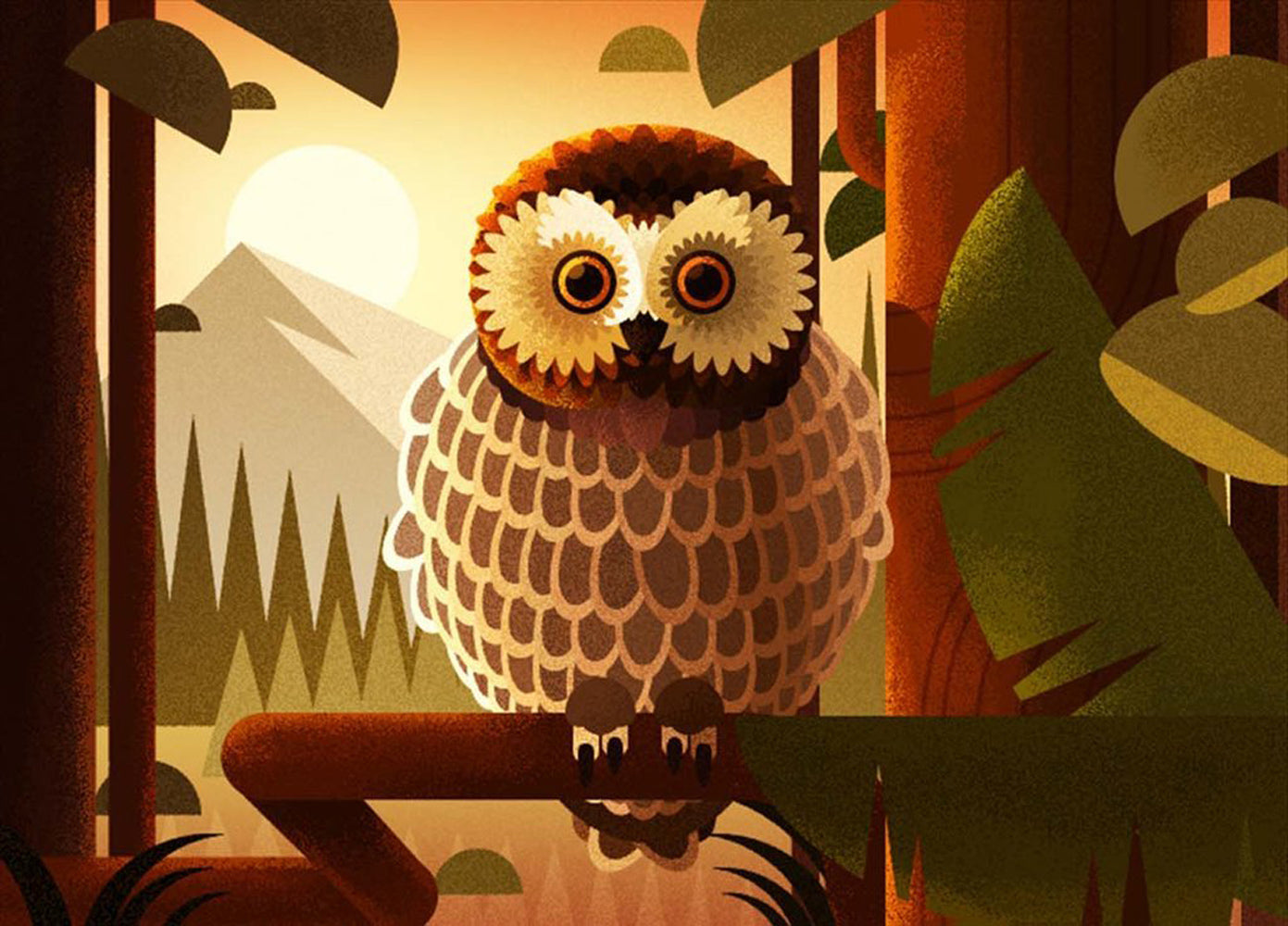 Owl Drawn Diamond Painting