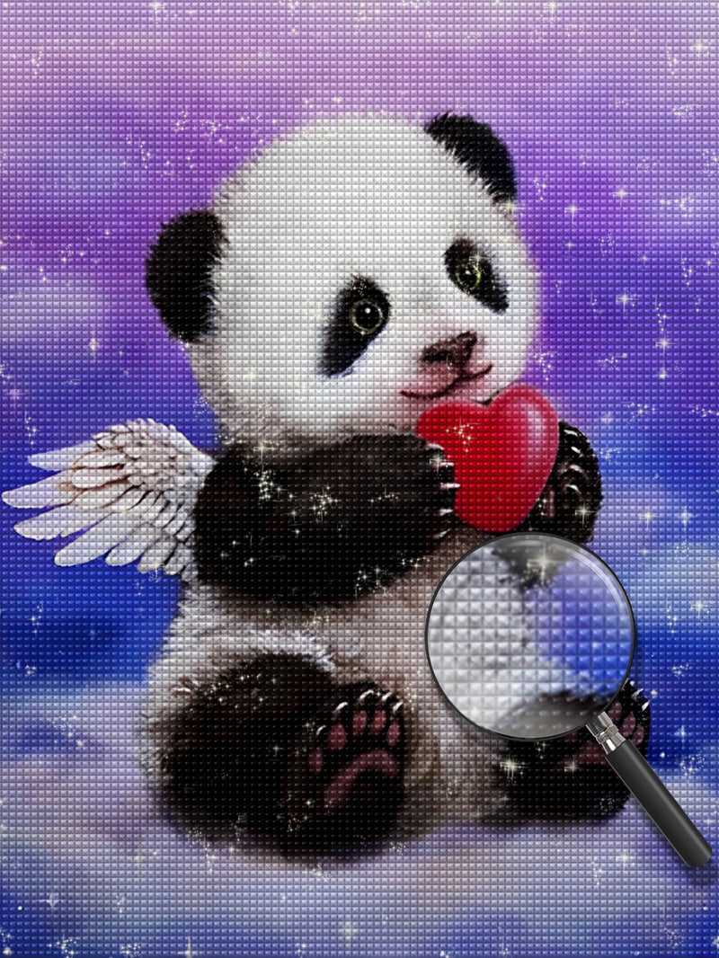 Panda Angel and Heart 5D DIY Diamond Painting Kits