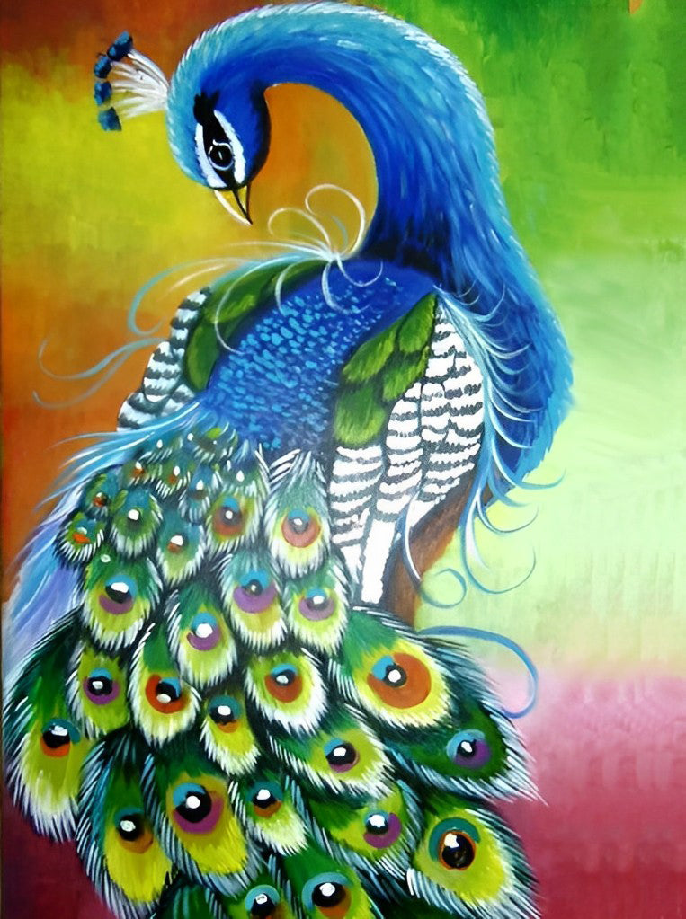 Peacock Painting Feathers Diamond Painting