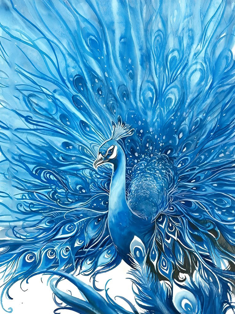 Fantastic Blue Peacock Diamond Painting