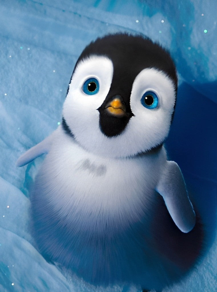 Little Penguin with Blue Eyes Diamond Painting