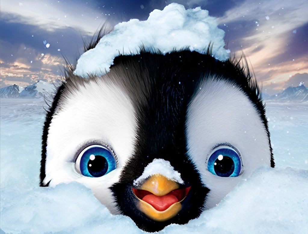 Little Penguin in Hide and Seek Diamond Painting