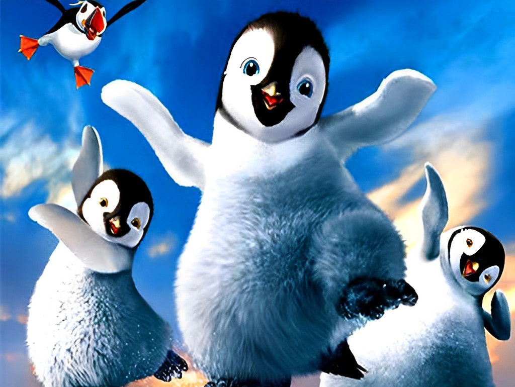 Three Cute Penguins Diamond Painting