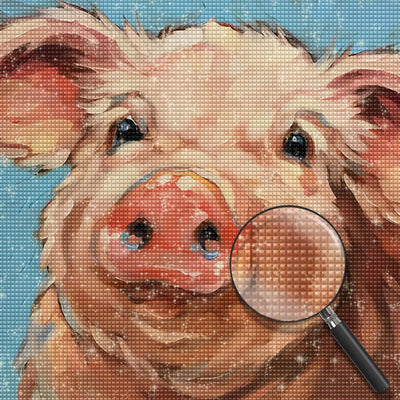 Pig Furry Diamond Painting