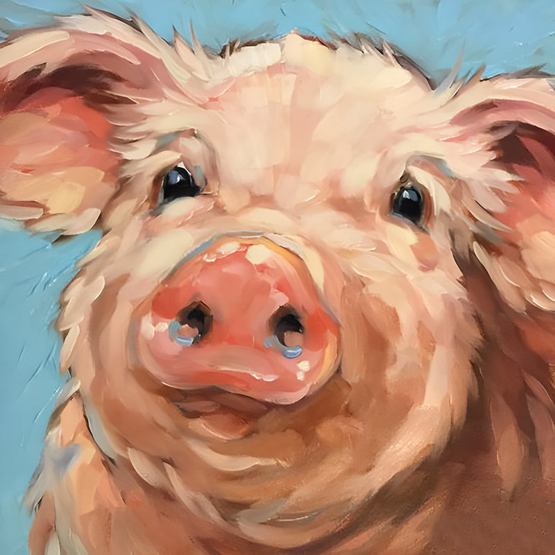 Pig Furry Diamond Painting