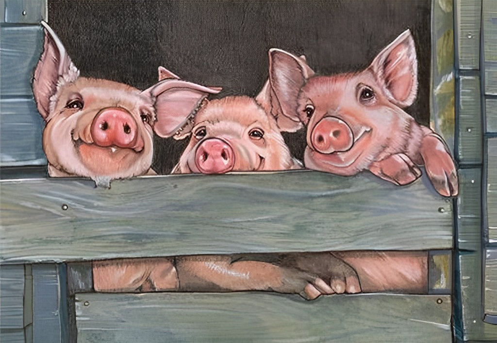 Three Pigs Diamond Painting