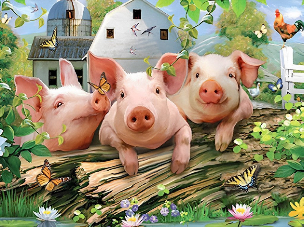 Three Pigs Diamond Painting