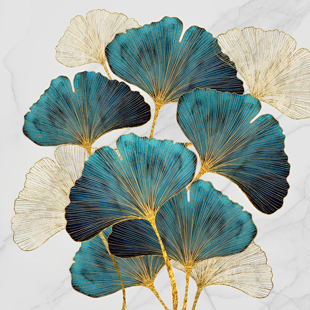 Green ginkgo leaves Diamond Painting