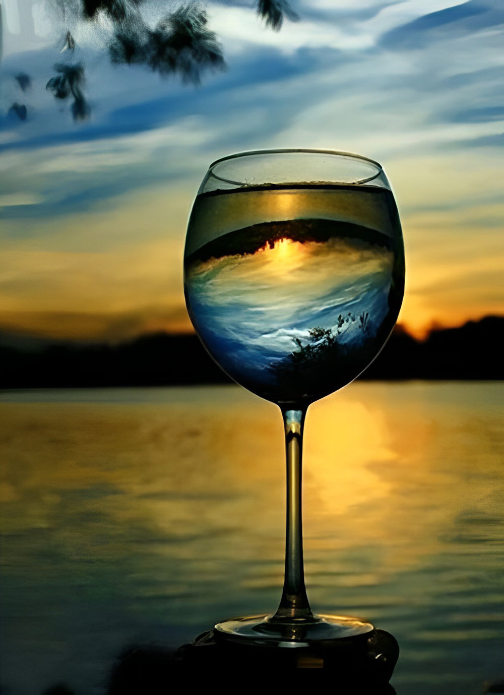 Sea in a wine glass Diamond Painting