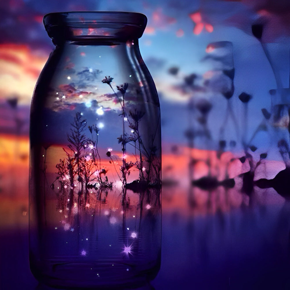 Sunset in a jar Diamond Painting