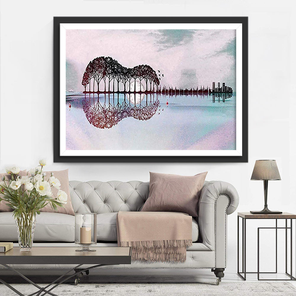 Guitar Reflection Diamond Painting