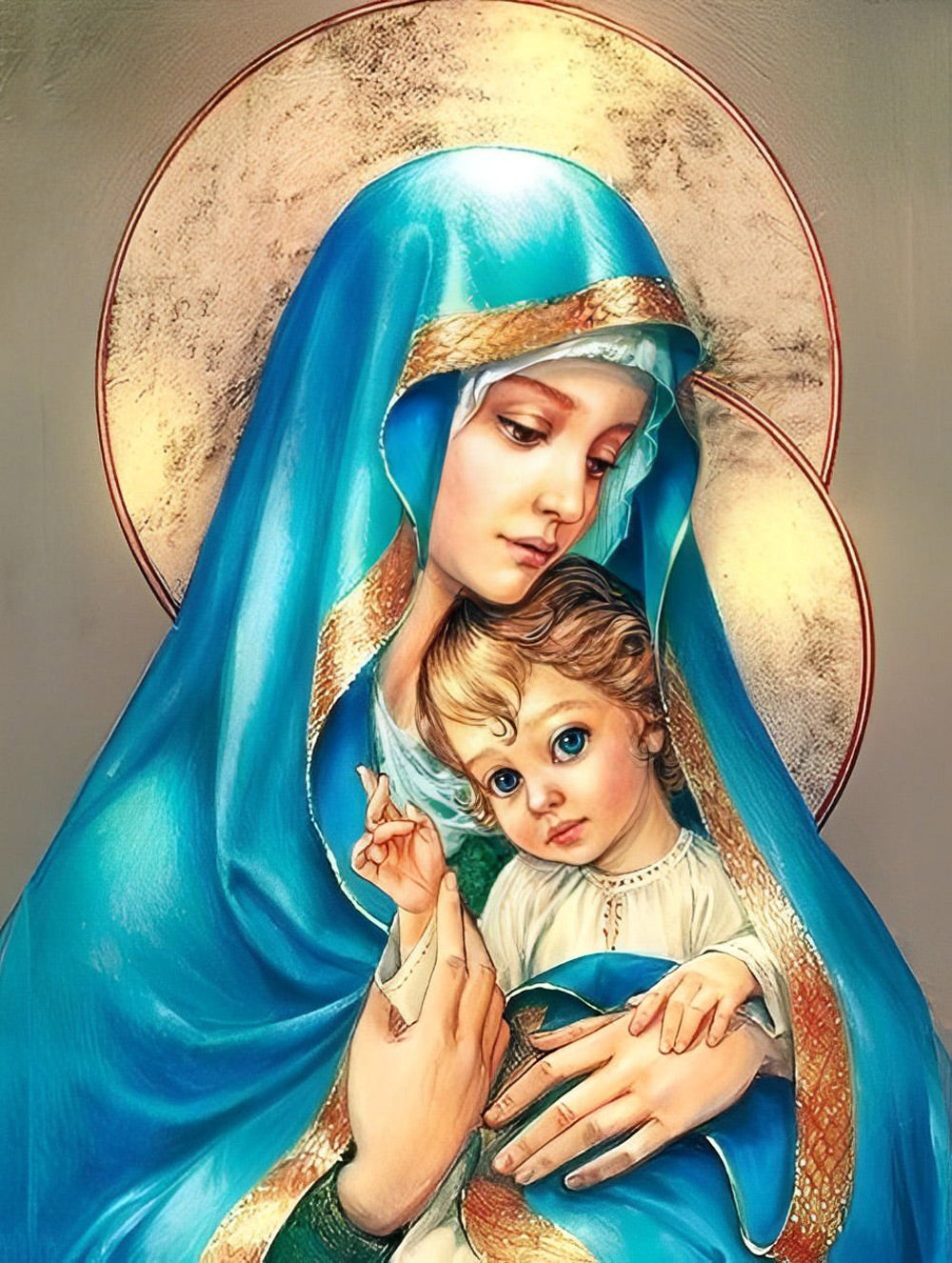 Virgin Mary and Jesus Diamond Painting