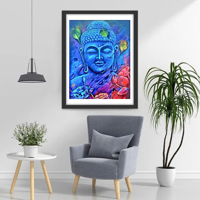Lotus and Broken Buddhist Statue Diamond Painting
