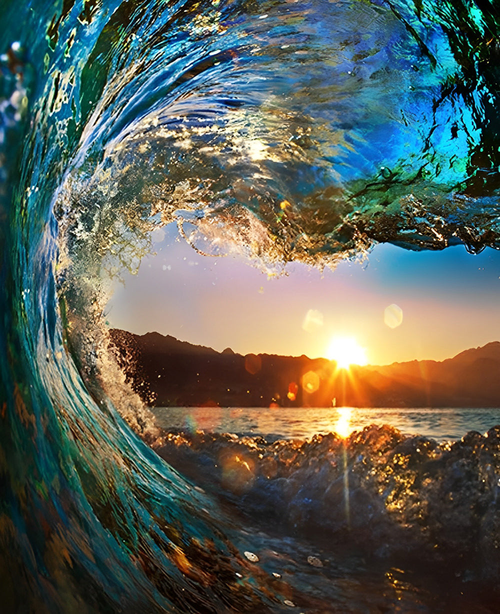 Waves and Sun Diamond Painting