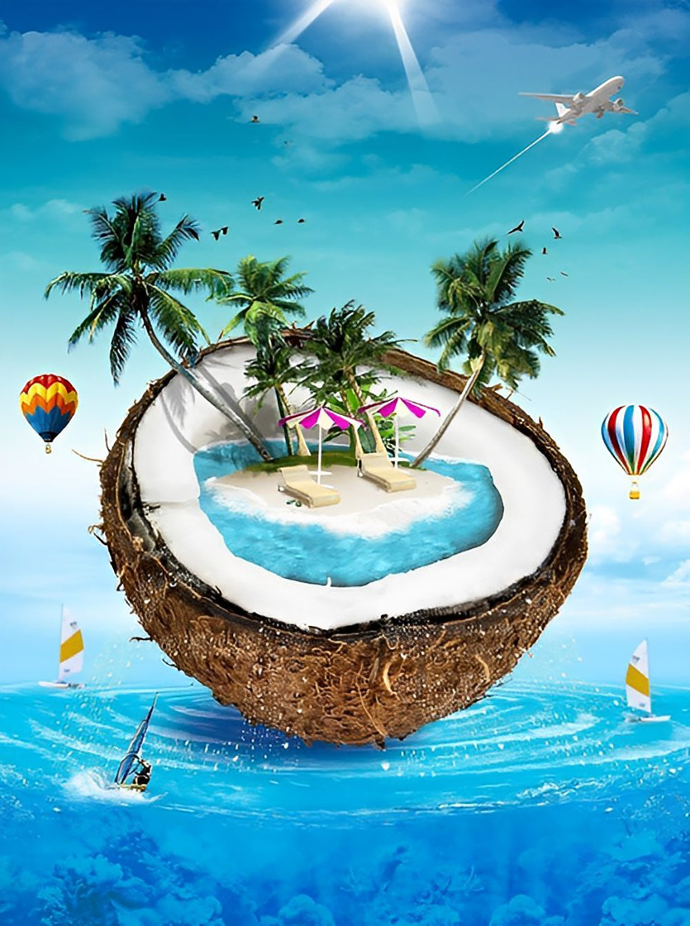 Beach in a Coco Diamond Painting