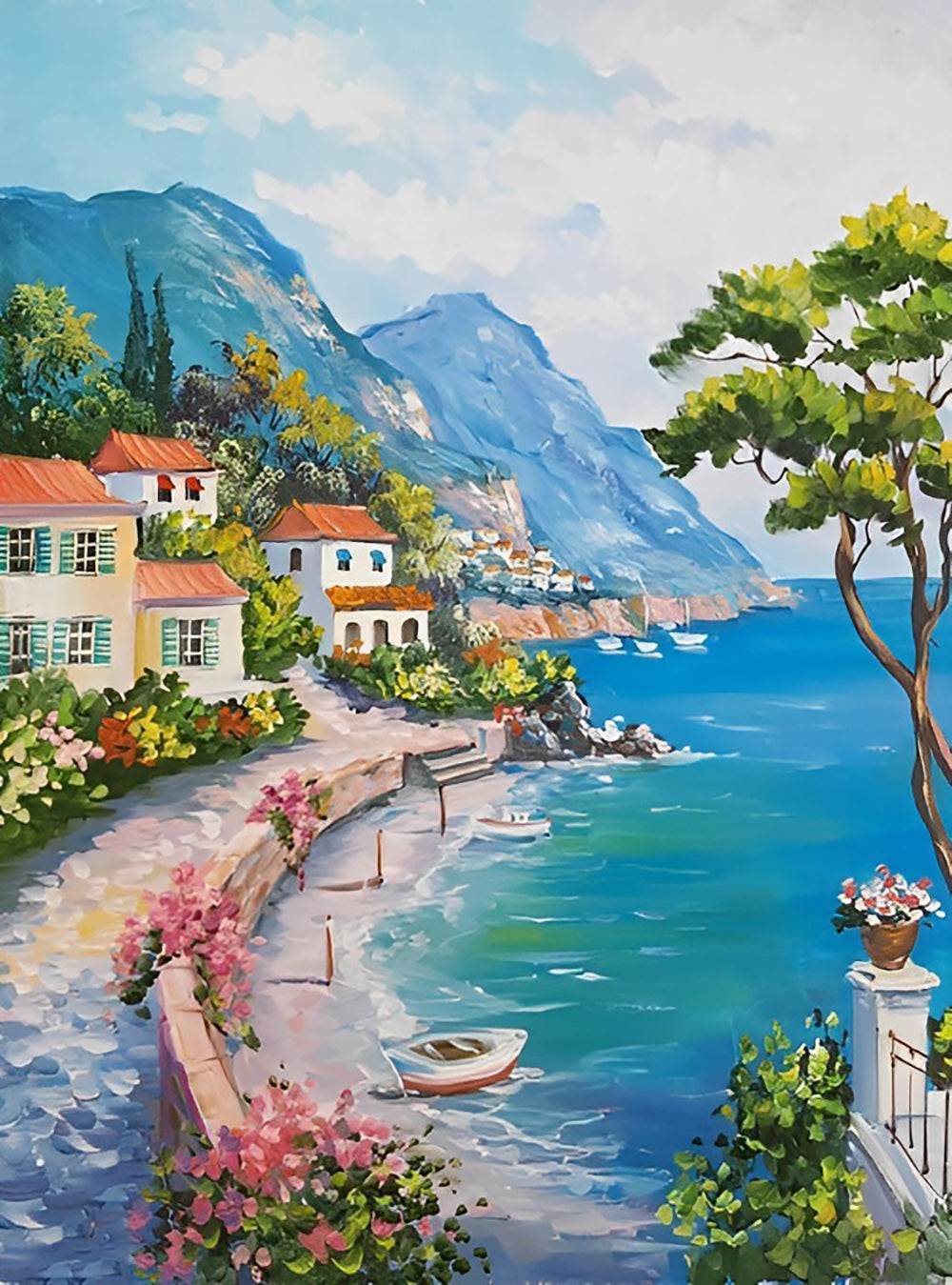 The Coastal Town Diamond Painting