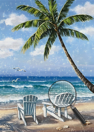Chairs Deckchairs and Coconut Tree 5D DIY Diamond Painting Kits