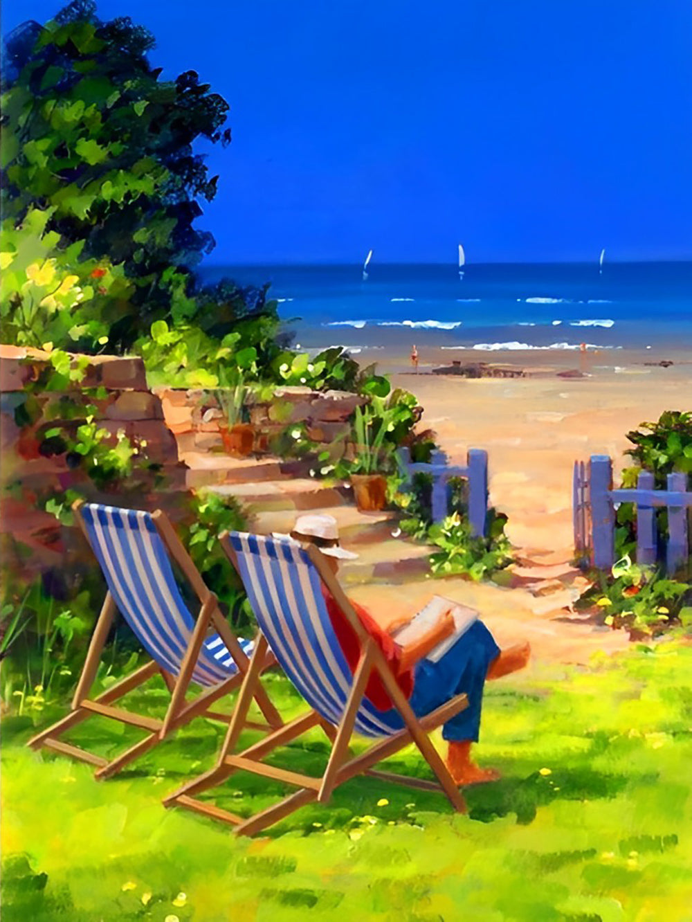 Holidaymakers at the Seaside Diamond Painting