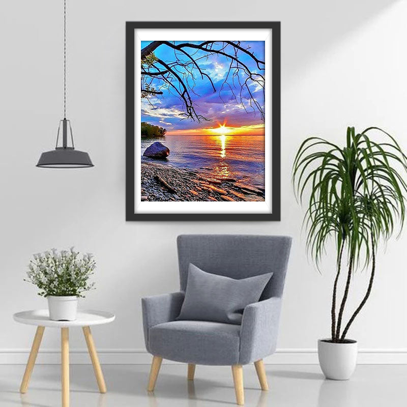 Dead Tree and the Sea Diamond Painting