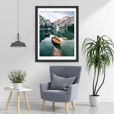 Boats and Lake Diamond Painting