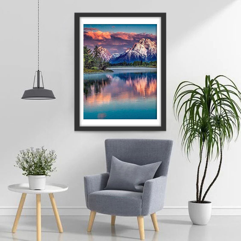Lake and Mountain Diamond Painting